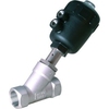 Globe valve free-flow Type 31095 series 2000 stainless steel entry below the valve pneumatic internal thread
